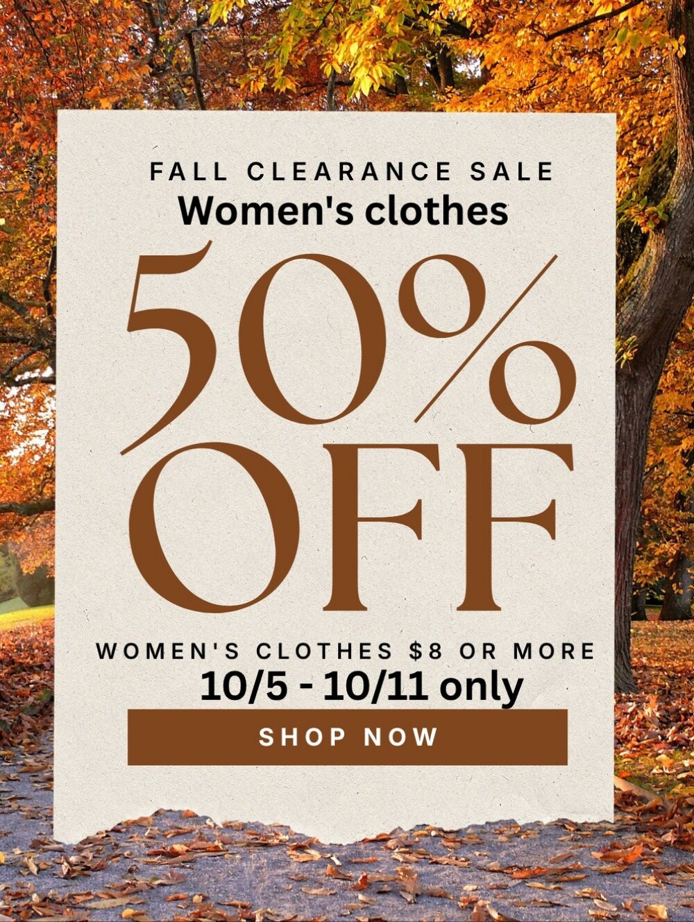 Fall Clearance 50% Off Sale Womens Clothes